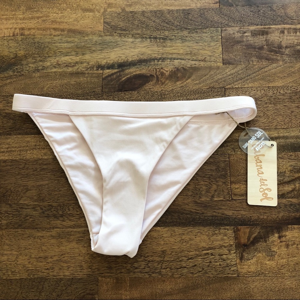 5⭐️ NWT Cabana Del Sol Knotted Ribbed Bikini Swim - Picture 2 of 5